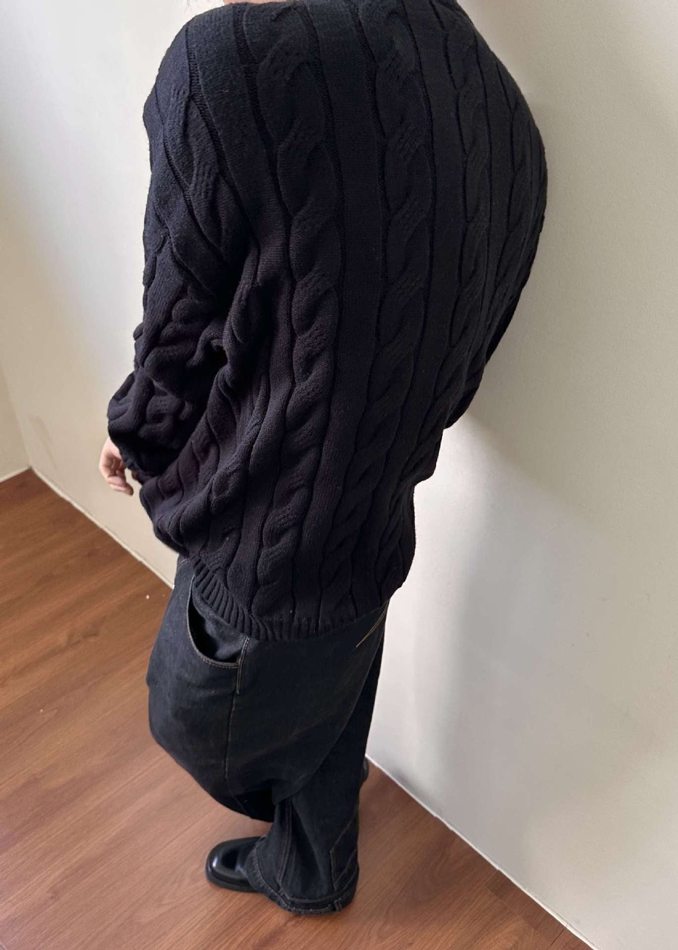 Men's Quarter-Zip Cable Knit Sweater