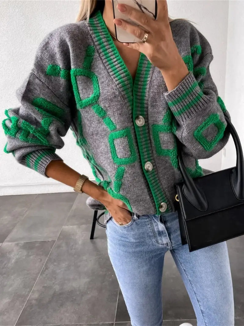 Eliza | Women's V-Neck Button-Front Cardigan