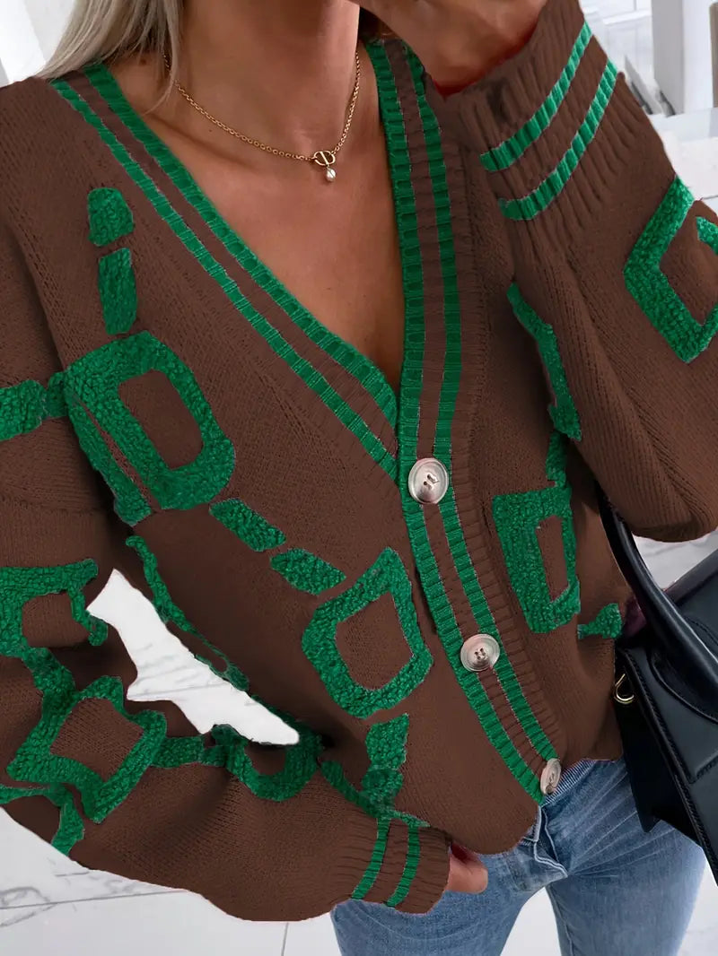 Eliza | Women's V-Neck Button-Front Cardigan