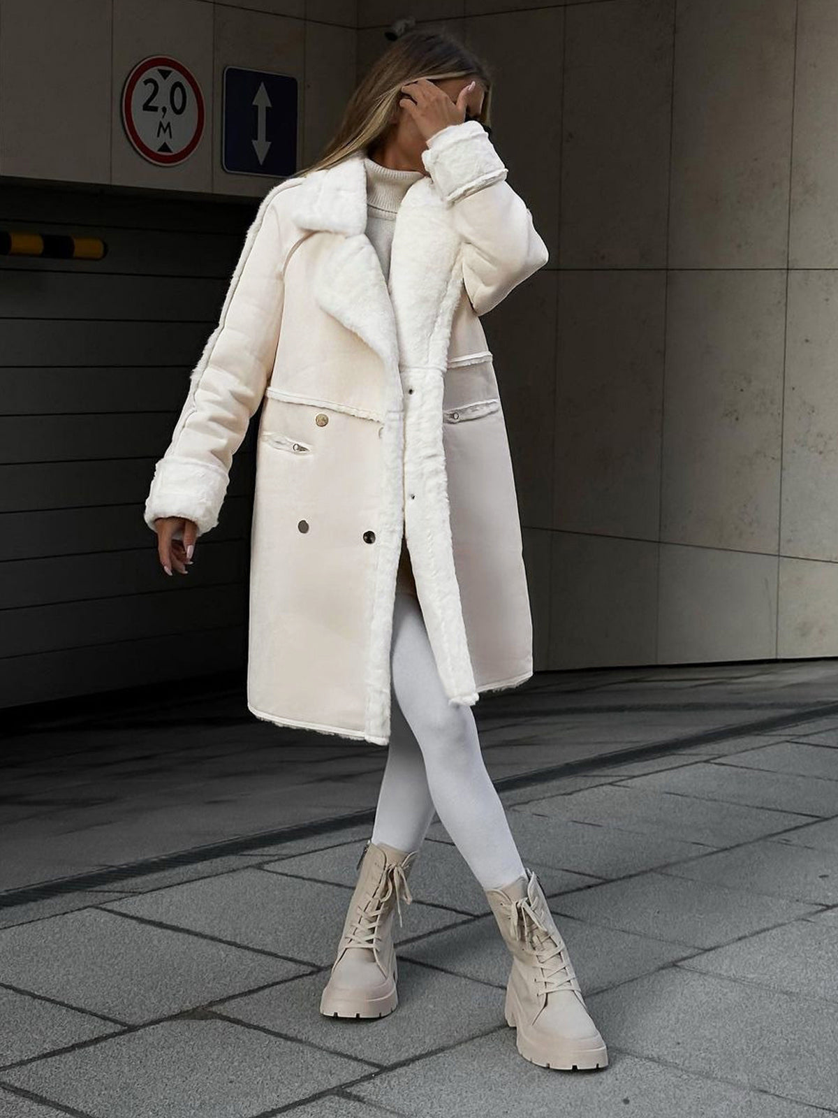 June | Women's Oversized Faux Shearling Coat