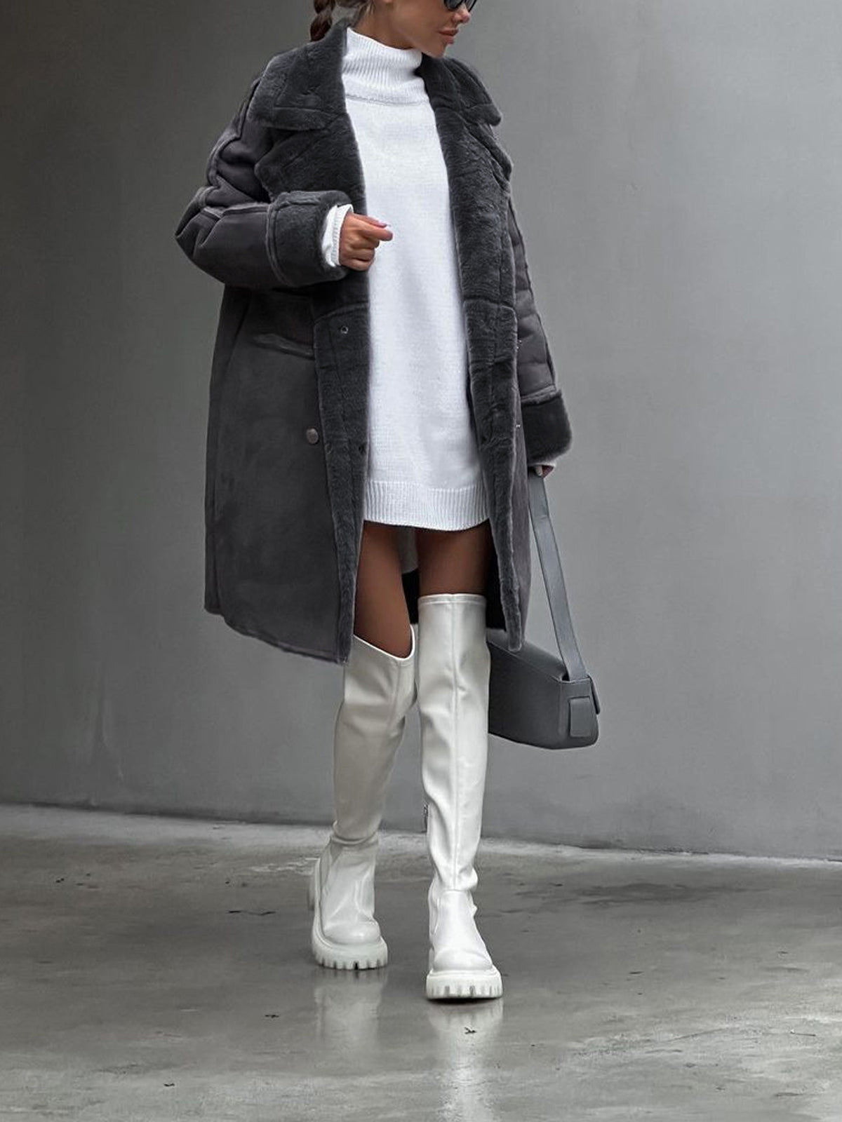 June | Women's Oversized Faux Shearling Coat