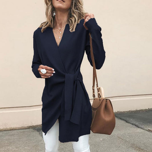 Diana | Women's Wrap Tie Waist Sweater
