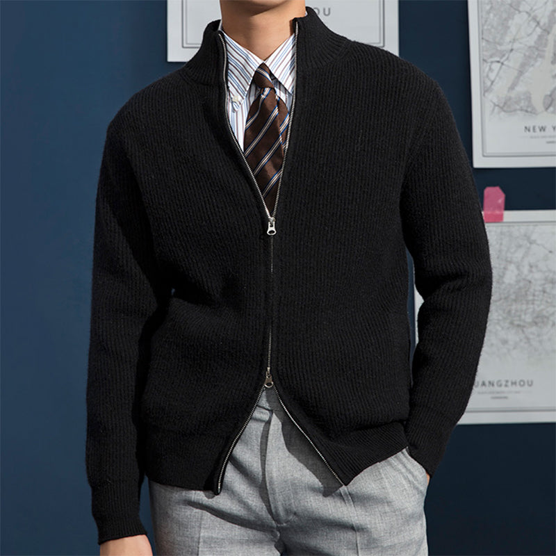 Russell | Men's Full Zip Ribbed Knit Sweater