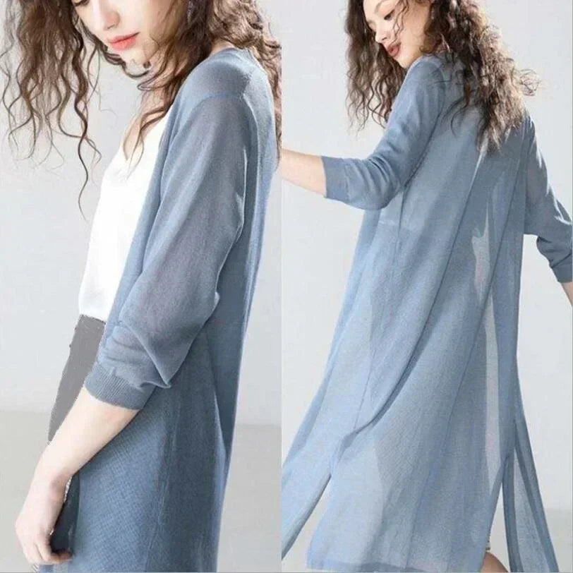 Laura | Women's Long Open Front Cardigan