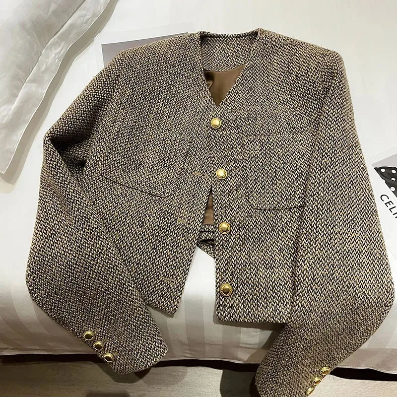 Gina | Women's Cropped Collarless Jacket