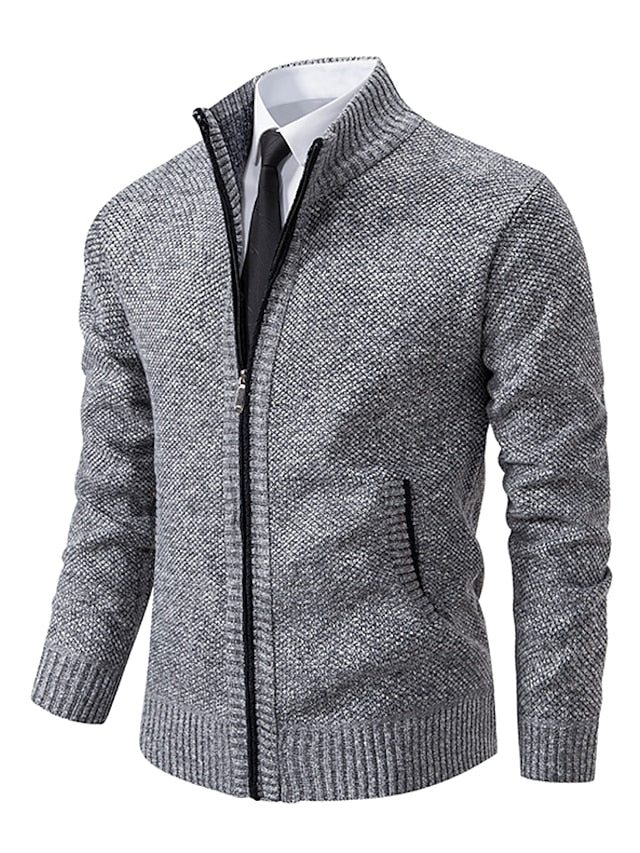 Chad | Men's Full-Zip Ribbed Knit Cardigan