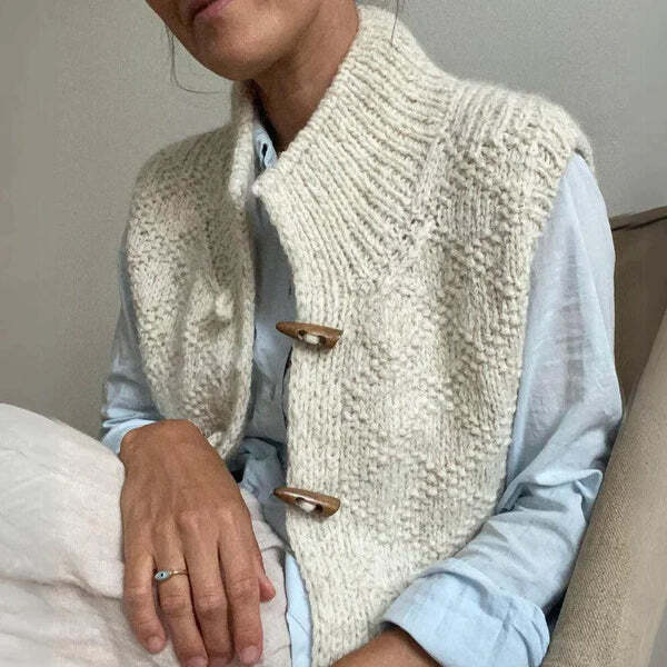 Susan | Women's Button Front Knitted Vest
