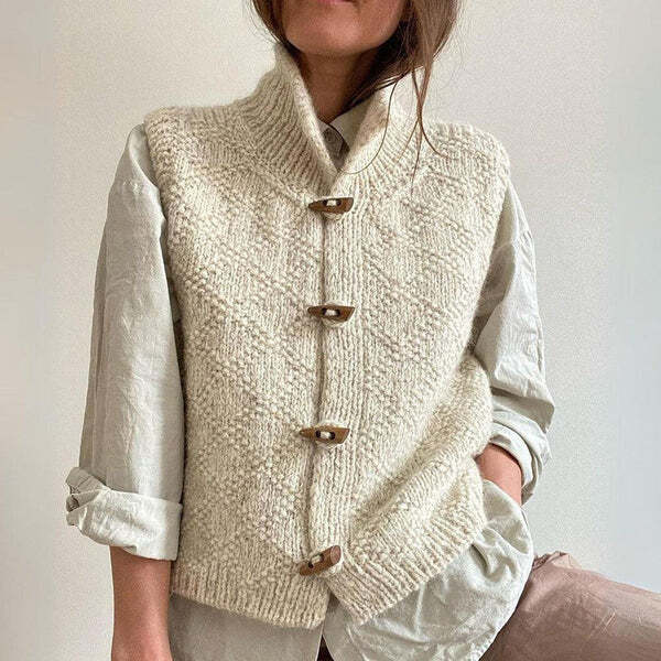 Susan | Women's Button Front Knitted Vest