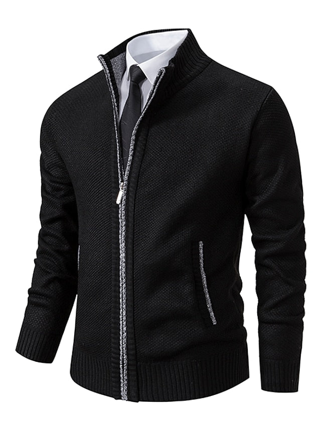 Chad | Men's Full-Zip Ribbed Knit Cardigan