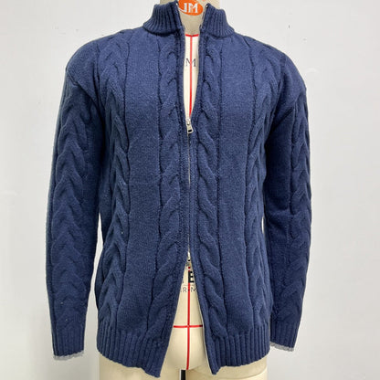 Marco | Men's Zip-Up Cable Knit Sweater