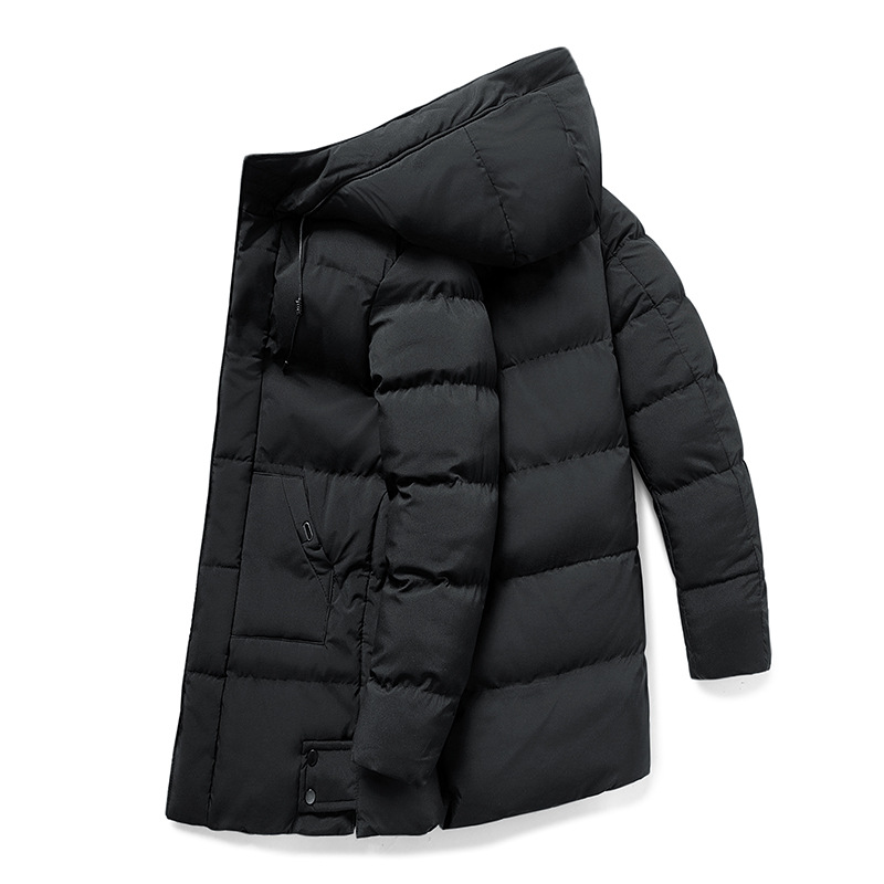Men’s Puffer Winter Jacket - Hooded Longline Design