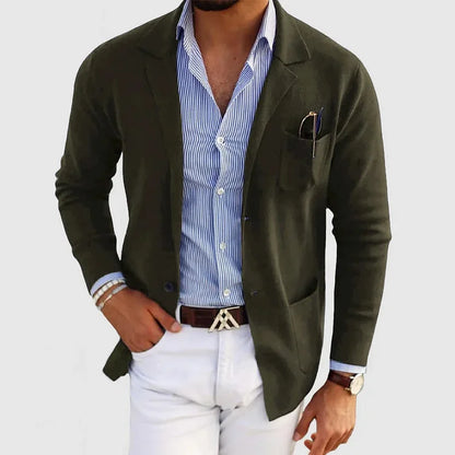 Knit Blazer - Soft Knit Surface & Structured Movement
