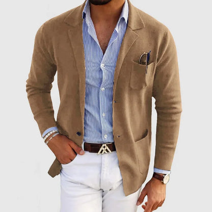 Knit Blazer - Soft Knit Surface & Structured Movement