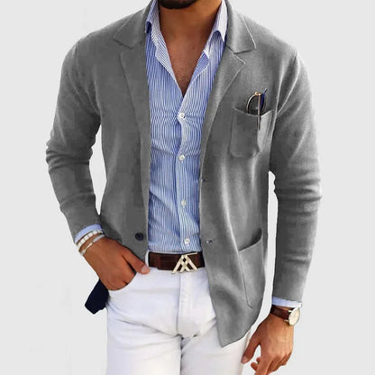 Knit Blazer - Soft Knit Surface & Structured Movement