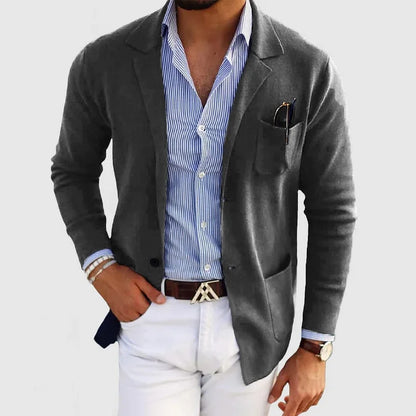 Knit Blazer - Soft Knit Surface & Structured Movement
