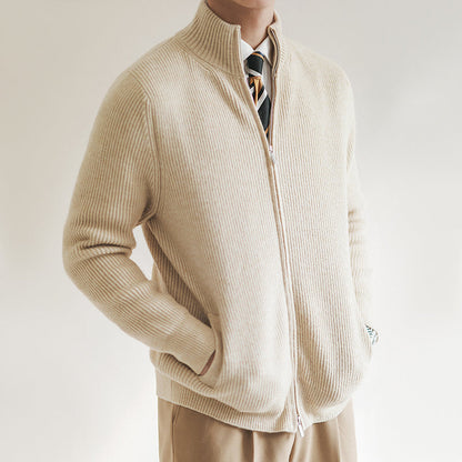 Russell | Men's Full Zip Ribbed Knit Sweater