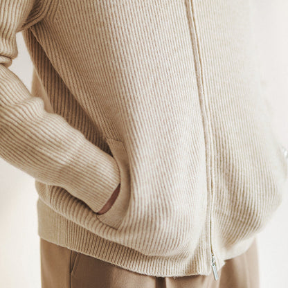 Russell | Men's Full Zip Ribbed Knit Sweater