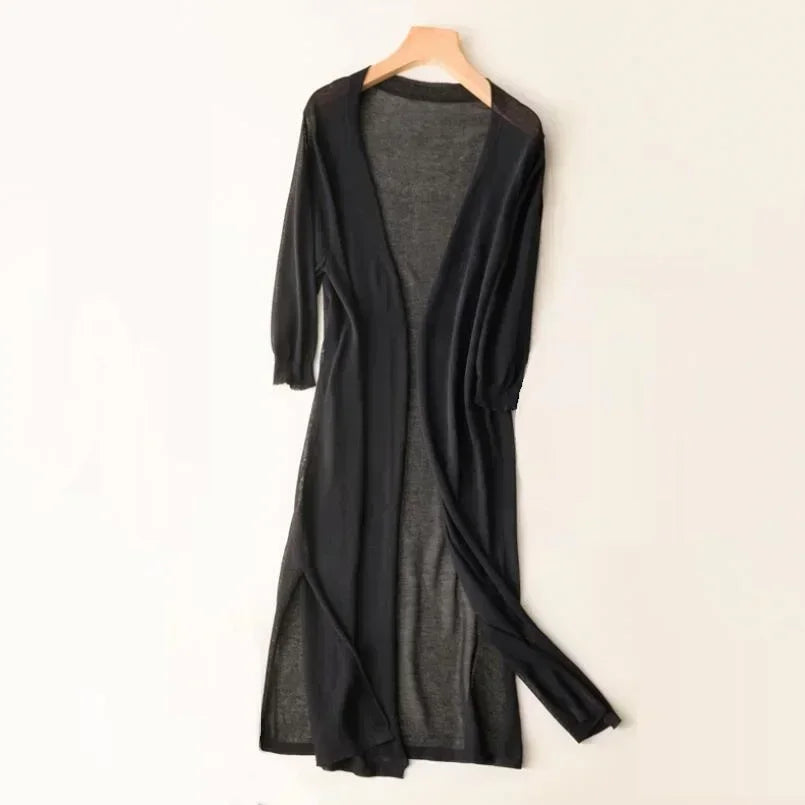 Laura | Women's Long Open Front Cardigan