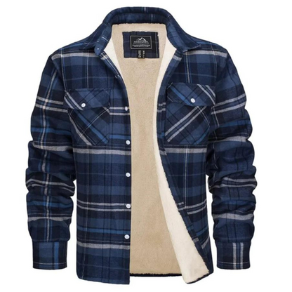 Derrick | Men's Sherpa Lined Plaid Shirt Jacket