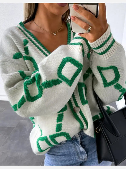 Eliza | Women's V-Neck Button-Front Cardigan