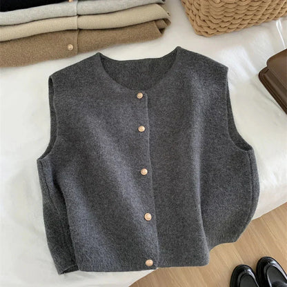 Marlene | Women's Button-Front Knit Sweater Vest