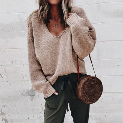 Gwen | Women's Oversized V-Neck Sweater